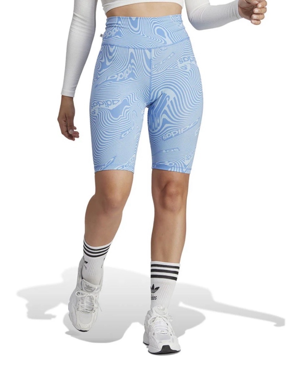 Adidas - Women's Marble Print Bike Shorts